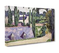 Emile Bernard Landscape at Pont Aven Classic Painting Canvas Wall Art Print Ready to Hang, Framed Picture for Living Room Bedroom Home Office Décor, 20x14 Inch (50x35 cm)