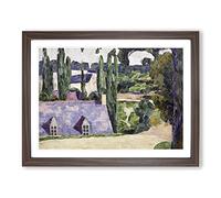 Emile Bernard Landscape at Pont Aven Classic Painting Framed Wall Art Print, Ready to Hang Picture for Living Room Bedroom Home Office Décor, Walnut A2 (64 x 46 cm)
