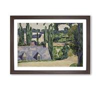 Emile Bernard Landscape at Pont-Aven Framed Print | A2 Walnut Framed Wall Art | Ready to Hang | Modern Nature Picture | Living Room Bedroom Lounge Office