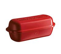 Emile Henry 349503 - Rustic bread pan made of ceramic, Red (Grand Cru), 39 x 16.5 x 15 cm