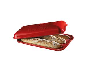 Emile Henry Burgundy 39.5 x 23cm Baguette Baker