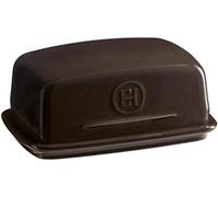 Emile Henry Ceramic Butter Dish in Charcoal Black