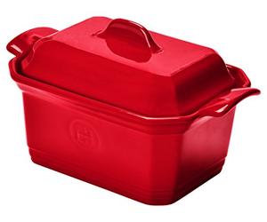 Emile Henry Ceramic Foie Gras Terrine Dish with Lid, Brick