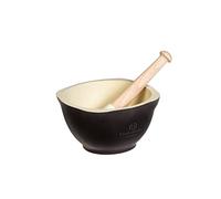 Emile Henry Ceramic Mortar and Pestle, Charcoal