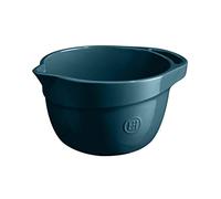 Emile Henry Cul de Poule Ceramic Mixing Bowl with Spout and Handle 3.5 L - Soft Fire