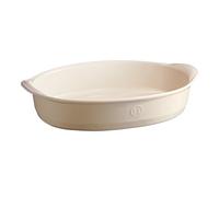 Emile Henry eh119054 Large Oval Baking Dish, Ceramic, 41 x 26 x 9 cm, Ceramic, Slate, 41,5 x 26,5 x 9 cm