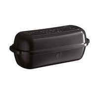 Emile Henry EH349503 Loaf Pan, Ceramic, 39.5 x 16.5 x 15 cm, Ceramic, Charcoal, 39,5 x 16,5 x 15 cm