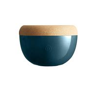 Emile Henry EH978764 High Preservation Bowl/Fruit and Vegetable Bowl ø27 cm, Ceramic and Cork, Light Blue