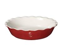 Emile Henry Made In France HR Modern Classics Pie Dish, 9", Red | Even-heating ceramic delivers consistent results for pies, quiches and tarts.