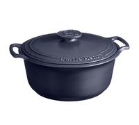 Emile Henry Made in France SUBLIME Ceramic 4 qt. Round Dutch Oven, Indigo