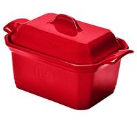 Emile Henry Terrine + Press, Ceramic, Burgundy, 19x12x10 cm