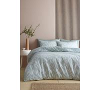 'Emile' Jacquard Leaf Pattern Print Duvet Cover Set Appletree Green Single