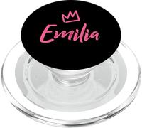 Emilia the Queen/Pink Crown & Name for Women Called Emilia PopSockets PopGrip for MagSafe