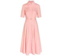 Emilia Wickstead Ruble Belted Cotton Midi Shirt Dress - Light Pink - 6 (UK6 / XS)