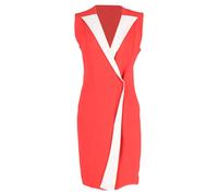 Emilia Wickstead Women's Preloved Mini Vest Dress in Red & White Polyester | Size: 10