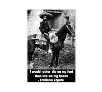 Emiliano Zapata Quote on Horseback Canvas Art Poster And Wall Art Picture Print Modern Family Bedroom Decor Unframe 24x36inch(60x90cm)