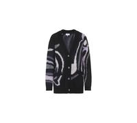 Emilio Pucci Abstract Print V-Neck Cardigan In Black Black XS