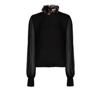 Emilio Pucci Ruffled Neckline Blouse In Black Black 44