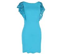 Emilio Pucci Women's Preloved Flutter Sleeve Dress in Turquoise Polyester | Size: 42