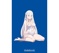 Emillia - Re Zero Anime Fanart Notebook: Blank Lined Notebook, Journal, Diary, Note Pad, Writing Notes, 120 Pages, For Students, Work or Personal Use