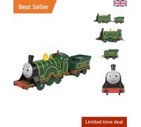 Motorized Toy Train Emily - Battery-Powered Engine with Tender for Kids Age 3+