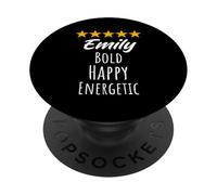 Emily Bod Happy Energetic Inspirational Name Birthday PopSockets Adhesive PopGrip