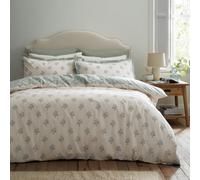 Emily Bond Dapplewood Trees Cotton Reversible Super King Duvet Cover Set With Pillowcases Cream