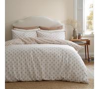 Emily Bond Jaipur Leaves Cotton Reversible Super King Duvet Cover Set With Pillowcases Cream / Natural