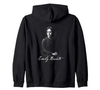 Emily Bronte Classic Gothic English Author Portrait Zip Hoodie