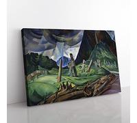 Emily Carr A Portrait in Memory Classic Painting Canvas Wall Art Print Ready to Hang, Framed Picture for Living Room Bedroom Home Office Décor, 50x35 cm (20x14 Inch)