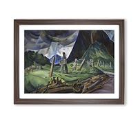 Emily Carr A Portrait in Memory Classic Painting Framed Print | A3 Walnut Framed Wall Art | Ready to Hang | Classic Historical Picture | Living Room Bedroom Lounge Office