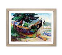 Emily Carr Indian War Canoe Framed Wall Art Print A2 Oak