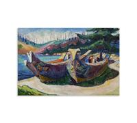 Emily Carr Painter's《War Canoes》Art Poster Wall Art Scroll Canvas Picture Living Room Decor Home 20x30inch(50x75cm)