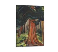 Emily Carr - Red Cedar-1 Modern Home Canvas Wall Decor Printed Art Picture for Bedroom Living Space 08x12inch