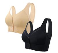 Emily Charm Bra,Emily Charm Bra for Senior, Moona Bra - Front Closure Breathable Bra for Seniors, Moona Bra (Style 6,Medium)