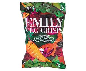 Emily Crisps Sweet Potato Sticks Veg Crisps Crunchy Sweet Potato, Carrot & Beetroot, 80 g