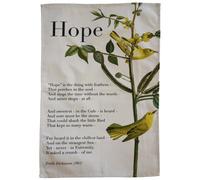 Emily Dickinson 'Hope' Organic Cotton Tea Towel
