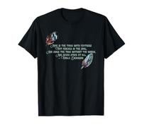 Emily Dickinson Literary Quote T-Shirt Hope Thing Feathers T-Shirt