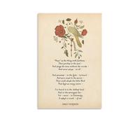 Emily Dickinson Poetry Painting Vintage Style Poster Set - Wall Decor, Aesthetic Canvas Painting for A Cozy Homer 12x18inch(30x45cm)