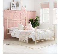 Emily - Double - Metal Bed - Cream White - Metal - 4ft6 - Happy Beds