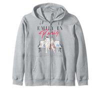 Emily in Paris Best Friends Journal Reading Illustration Zip Hoodie