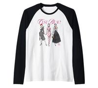 Emily in Paris C'est Beau! Watercolor Fashion Sketch Raglan Baseball Tee
