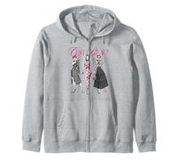 Emily in Paris C'est Beau! Watercolor Fashion Sketch Zip Hoodie
