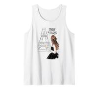 Emily in Paris Elegant Posing Front The Eiffel Tower Sketch Tank Top