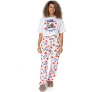 Emily In Paris Womens Multicoloured All-Over Print Short Sleeve Long Leg Pyjama Set - X-Large