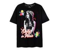Emily In Paris Women's Short Sleeved T-Shirt | Black | Official | Size: Small Emily In Paris Black S