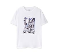 Emily In Paris Women's Short Sleeved T-Shirt | White | Official | Size: 2XL Emily In Paris White 2XL