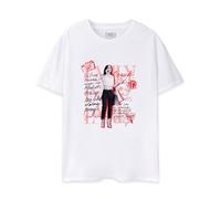 Emily in Paris Womens T-Shirt in White | Mono Typography Short-Sleeved Top for Adults | Short Sleeve Lightweight Oversized Graphic Tee | Romantic Netflix Series Merchandise Gift for Women