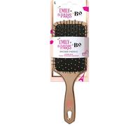 Emily in Paris x Bo Paris Paddle Brush - Flat Detangling Brush - Large Size - Soft Anti-Breakage Bristles - Smooth & Quick Styling - For Long, Thick or Curly Hair - Pack of 1