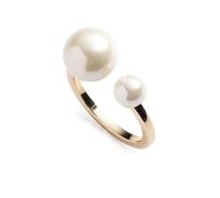 Emily in ParisGold-Tone Imitation Pearl Small & Large Polished Cuff Ring